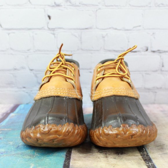 Vintage LL Bean Maine Hunting Shoe Leather Gumshoe Duck Boots Size 6 M - Picture 4 of 9